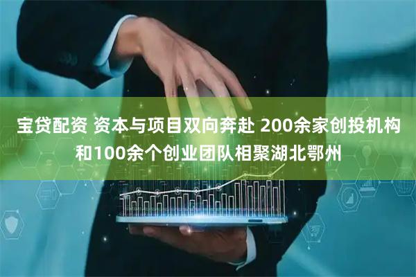 宝贷配资 资本与项目双向奔赴 200余家创投机构和100余个创业团队相聚湖北鄂州