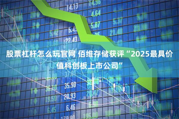 股票杠杆怎么玩官网 佰维存储获评“2025最具价值科创板上市公司”